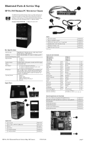 HP Pro 3015 Illustrated Parts & Service Map: HP Pro 3015 Business PC Microtower Chassis
