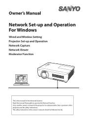 Sanyo PLC-XU355A Owner's Manual Network Windows