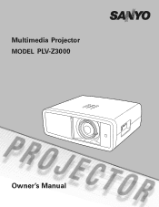 Sanyo PLV Z3000 Owners Manual