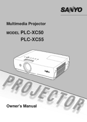 Sanyo XC55 Instruction Manual, PLC-XC55