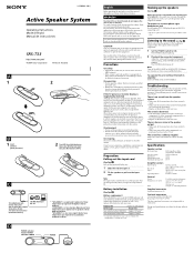 Sony SRS-T33 Operating Instructions