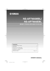 Yamaha NS-AP7900EBL Owners Manual