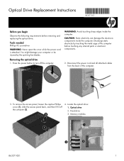 HP OMEN 870-000 Optical Drive Replacement Instructions