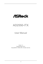 ASRock AD2550-ITX User Manual