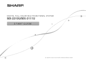 Sharp PN-L802B MX-3111U Quick Start Guide