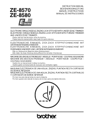 Brother International ZE-8570 Instruction Manual - English and Spanish