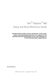 Dell OptiPlex 960 Setup and Quick Reference Guide