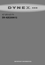 Dynex DX-42E250A12 Information Brochure (English)