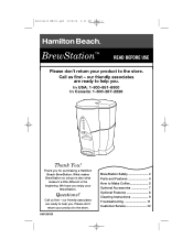 Hamilton Beach 47211 Operation Manual