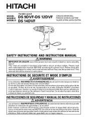 Hitachi DS12DVF Instruction Manual