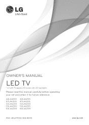 LG 60LA6200 Owners Manual
