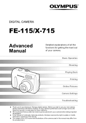 Olympus FE 115 FE-115 Advanced Manual (English)