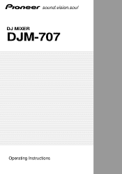 Pioneer DJM-707 Owner's Manual