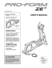 ProForm Ze9 Elliptical English Manual