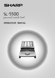 Sharp SL 5500 Operation Manual