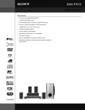 Sony DAV-FX10 Marketing Specifications