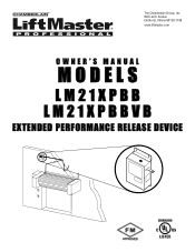 LiftMaster LM21XPBB LM21XPBB Manual