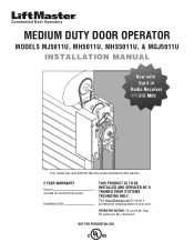 LiftMaster MGJ Installation Manual