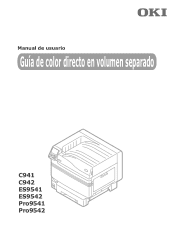 Oki C941dp C911dn/C931dn/C941dn/C942 Separate Spot Color Guide - Spanish