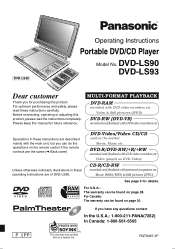 Panasonic DVDLS90 DVDLS90 User Guide