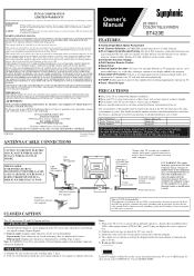 Symphonic ST423E Owner's Manual