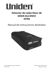 Uniden DFR8 Spanish Owner Manual