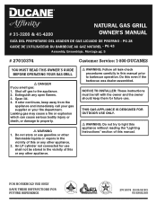 Weber Ducane Affinity 3100 NG Owner Manual