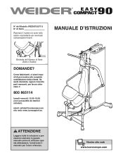 Weider Easy Compact 90 Italian Manual