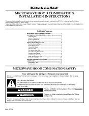 Whirlpool KHMS1850S Installation Instructions