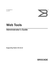 HP A7533A Brocade Web Tools Administrator's Guide v6.0.0 (53-1000606-01, April 2008)