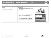 HP CM3530 HP Color LaserJet CM3530 MFP Series - Job Aid - Copy