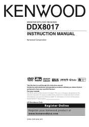 Kenwood DDX8017 Instruction Manual