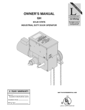 LiftMaster GH GH LOGIC VERSION 1 Manual