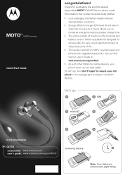 Motorola MOTO W233 renew Quick Start Guide