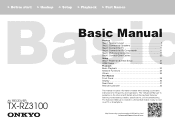 Onkyo TX-RZ3100 AV Receiver Owners Manual - English
