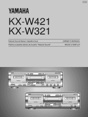 Yamaha KX-W321 Owner's Manual