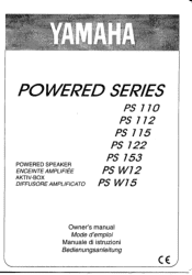 Yamaha PSW15 Owner's Manual