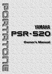 Yamaha PSR-520 Owner's Manual