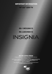 Insignia NS-19E320A13 Important Information (English)