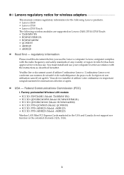 Lenovo IdeaPad Z510 Lenovo Regulatory Notice for United States & Canada - Lenovo Z410, Z510