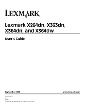 Lexmark X364dn User's Guide