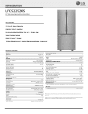 LG LFCS22520S Specification - English