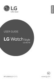 LG W270 Owners Manual