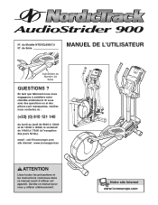 NordicTrack Audiostrider 900 Elliptical French Manual