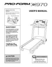ProForm C970 Treadmill English Manual
