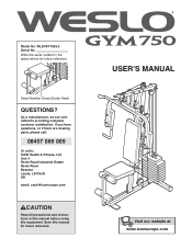 Weslo Gym 750 Uk Manual