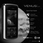 LG VX8800 Black Quick Start Guide - English