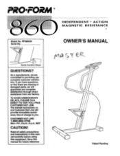 ProForm 860 Owners Manual