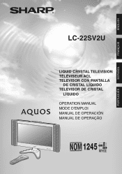 Sharp LC-22SV2U LC-22SV2U Operation Manual