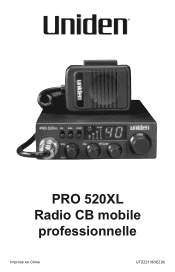 Uniden PRO520XL French Owners Manual